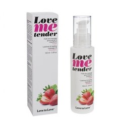 Массажное масло Love To Love LOVE ME TENDER Strawberry (100 мл)