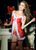 Новорічний еротичний костюм "Красуня Сінді" One Size Red, сорочка-пеньюар, трусики, панчішки, Красный/белый