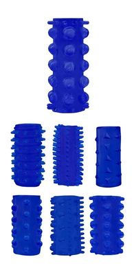 Набор из 7 насадок Penis Sleeve Kits - Blue, 291214