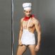 Чоловічий еротичний костюм кухаря "Умілий Джек" One Size: сліпи, фартух, хустка і ковпак, Белый/красный