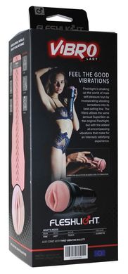 Мастурбатор с вибрацией Fleshlight Vibro Pink Lady Touch, три вибропули, стимулирующий рельеф