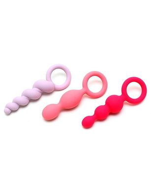 Набор анальных игрушек Satisfyer Plugs colored (set of 3) - Booty Call, макс. диаметр 3 см