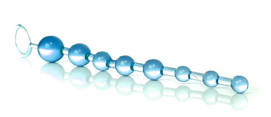 Анальные бусы Jelly Anal Beads Blue, SKN-ANL033 Blue