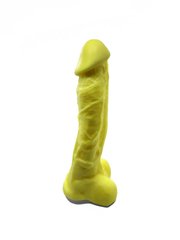 Крафтовое мыло-член с присоской Чистый Кайф Yellow size XL, натуральное
