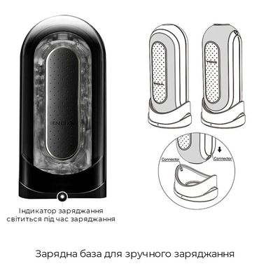 Вибромастурбатор Tenga Flip Zero Electronic Vibration Black, изменяемая интенсивность, раскладной