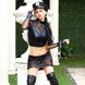 Эротический костюм полицейского "Дерзкая Кристи" One Size Black, юбка, топ, фуражка, митенки, наручн