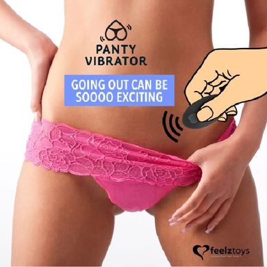 Вибратор в трусики FeelzToys Panty Vibrator Purple с пультом ДУ, 6 режимов работы, сумочка-чехол
