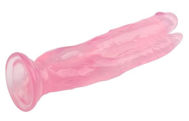Анально-вагинальный фаллоимитатор на присоске CHISA Hi Rubber - 8.0 Inch Dildo Pink, 291881