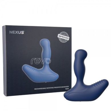 Массажер простаты Nexus Revo Blue с вращающейся головкой, макс. диаметр 3,2 см