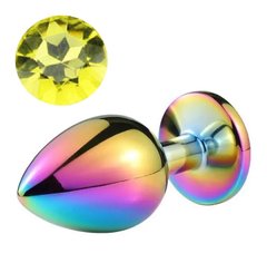Анальная пробка с кристалом ХАМЕЛЕОН SKN-Rainbow 08 ( размер S )