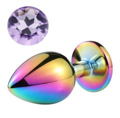 Анальная пробка с кристалом ХАМЕЛЕОН SKN-Rainbow 09 ( размер S )